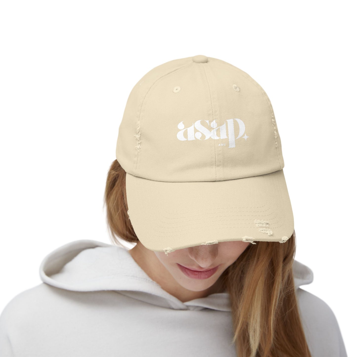 asap distressed baseball cap