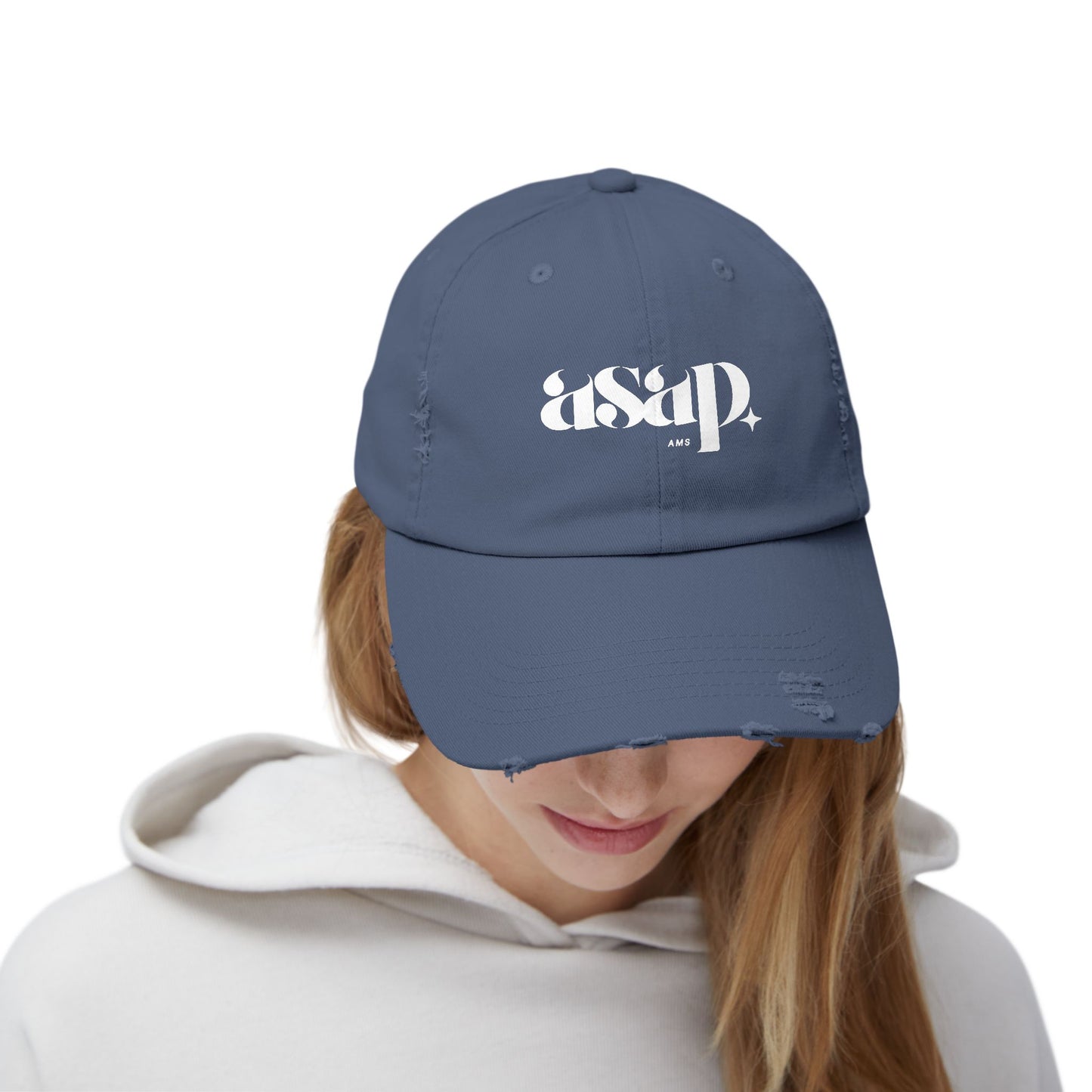asap distressed baseball cap