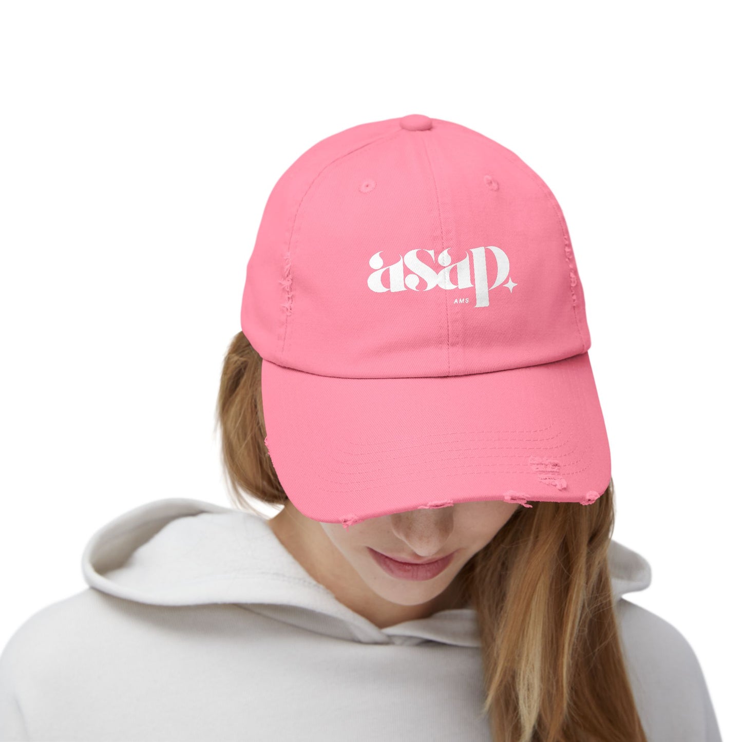 asap distressed baseball cap