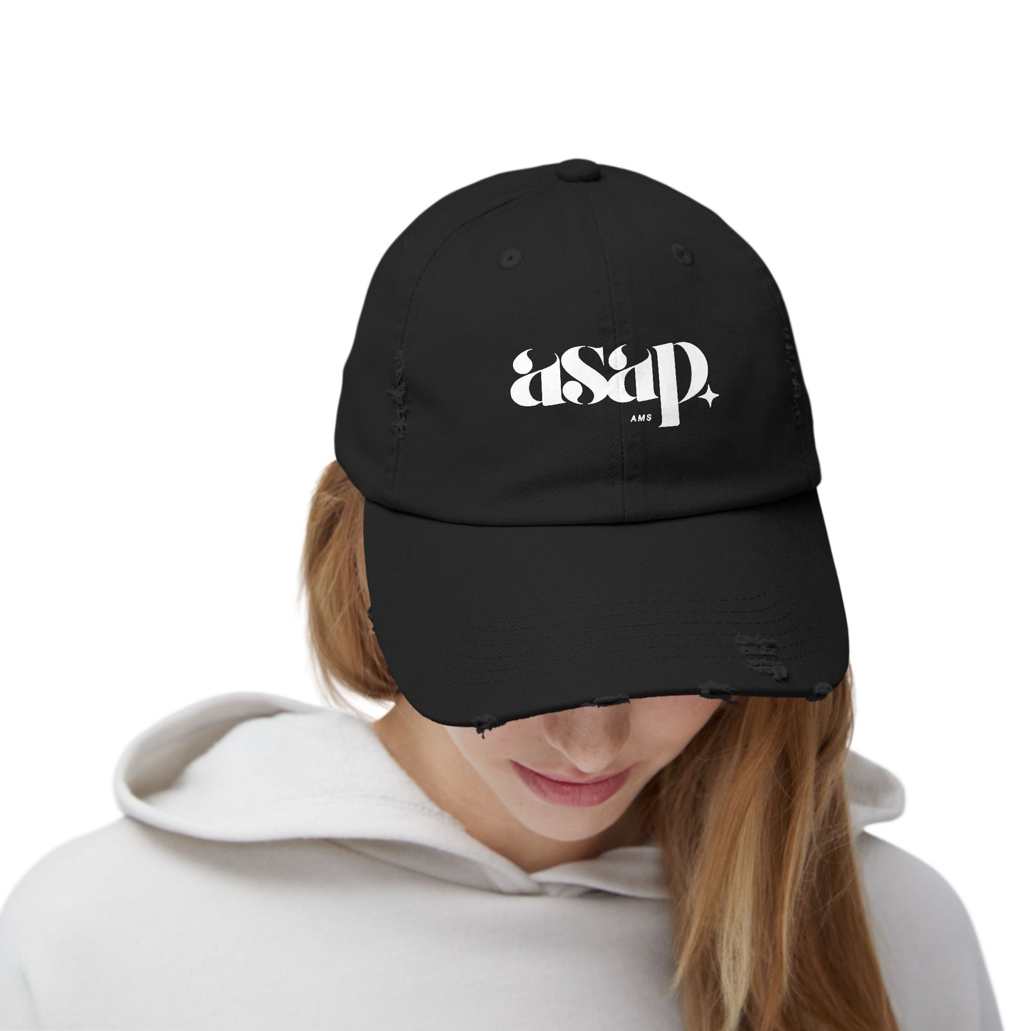 asap distressed baseball cap